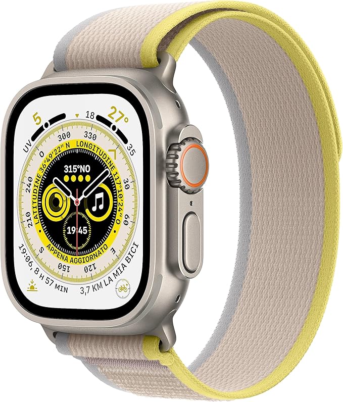 Apple Watch Ultra (GPS، خلوي) حلقة جبال الألب من التيتانيوم - 49 مم