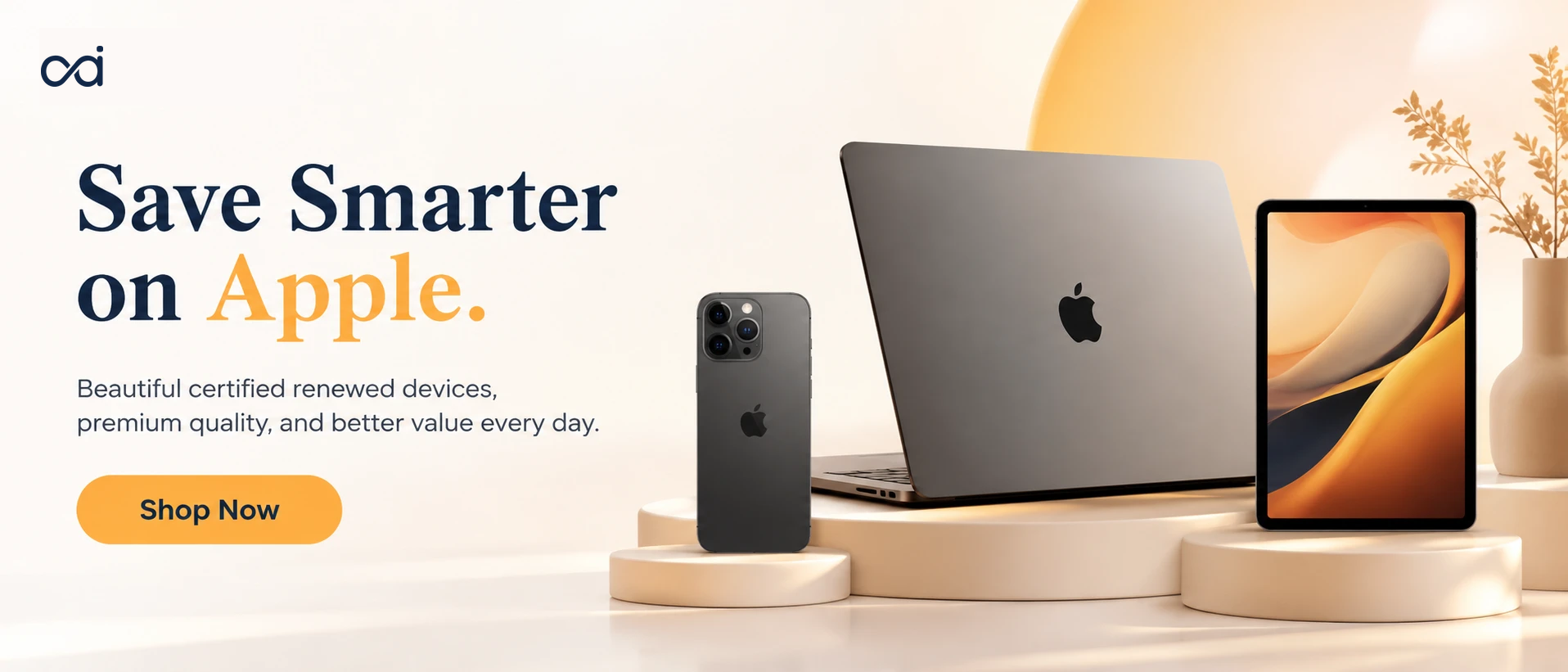 Save smarter on Apple — beautiful certified renewed devices