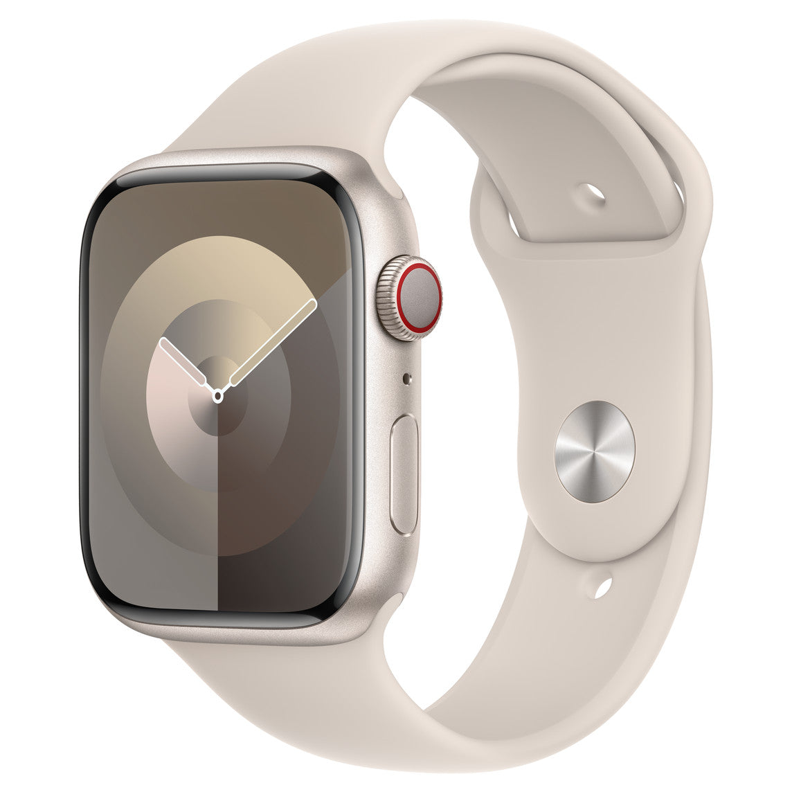 Apple Watch Series 9 (GPS) سوار رياضي من الألومنيوم - مقاس 45 مم