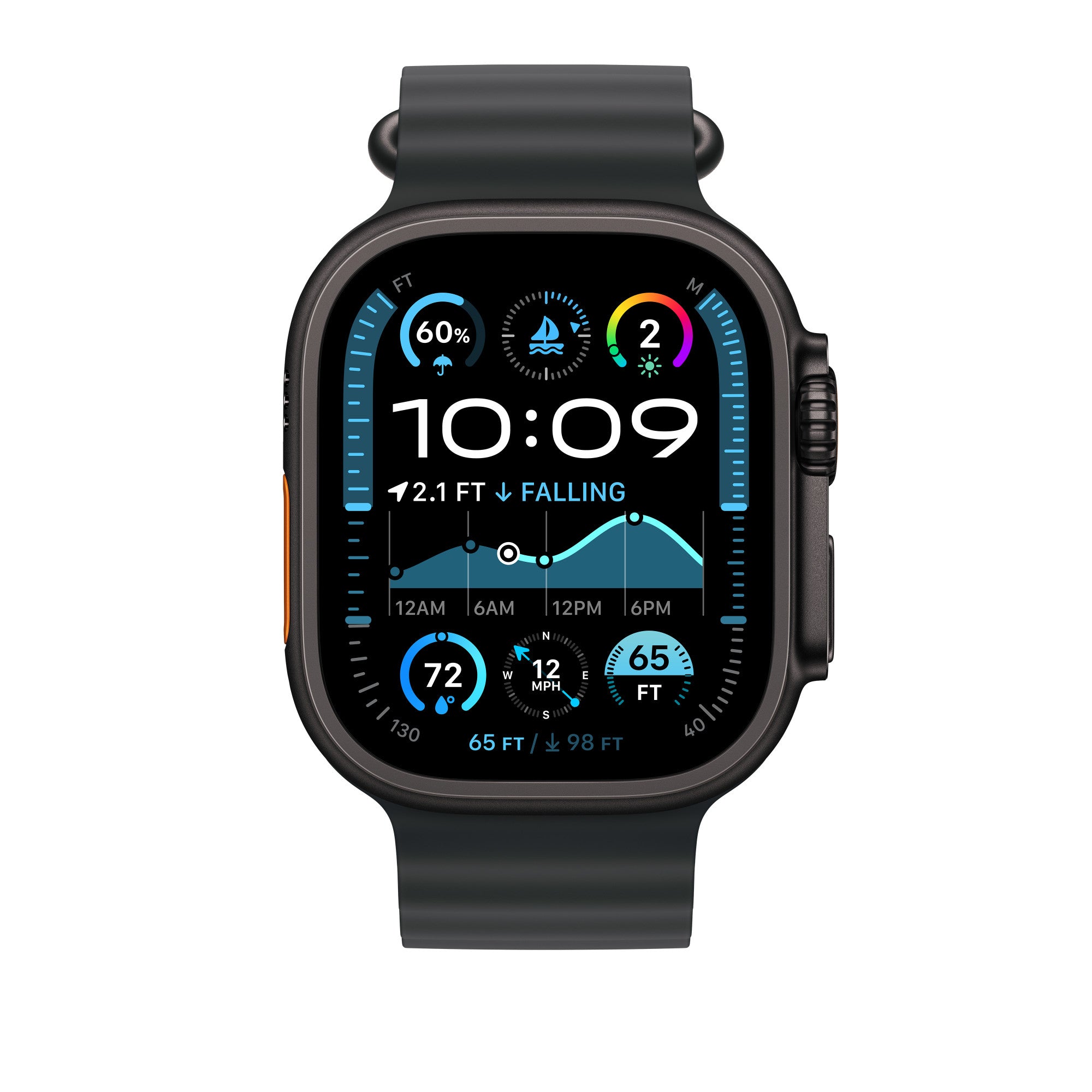 Apple Watch Ultra 2 (GPS، خلوي) بحزام Ocean من التيتانيوم - 49 مم