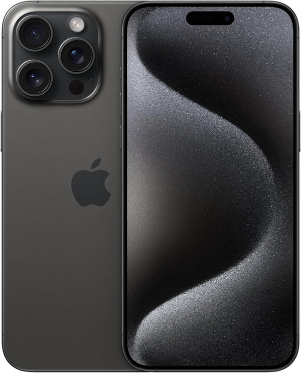 iPhone 15 Pro Max Black Titanium (Renewed)