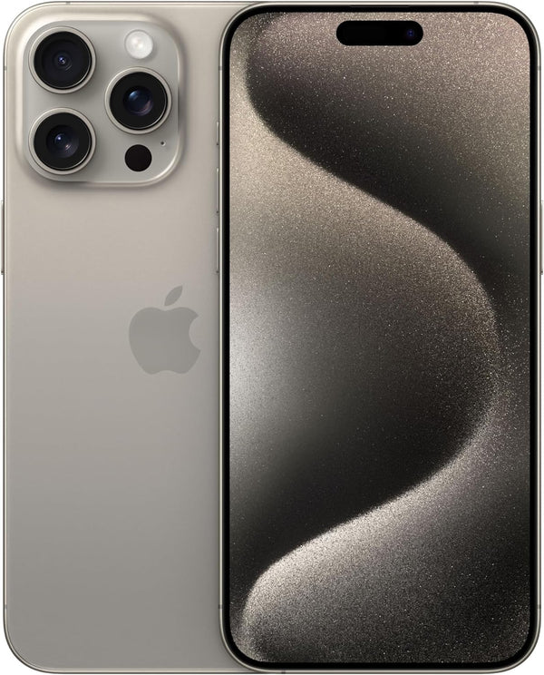 iPhone 15 Pro Max Natural Titanium (Renewed)