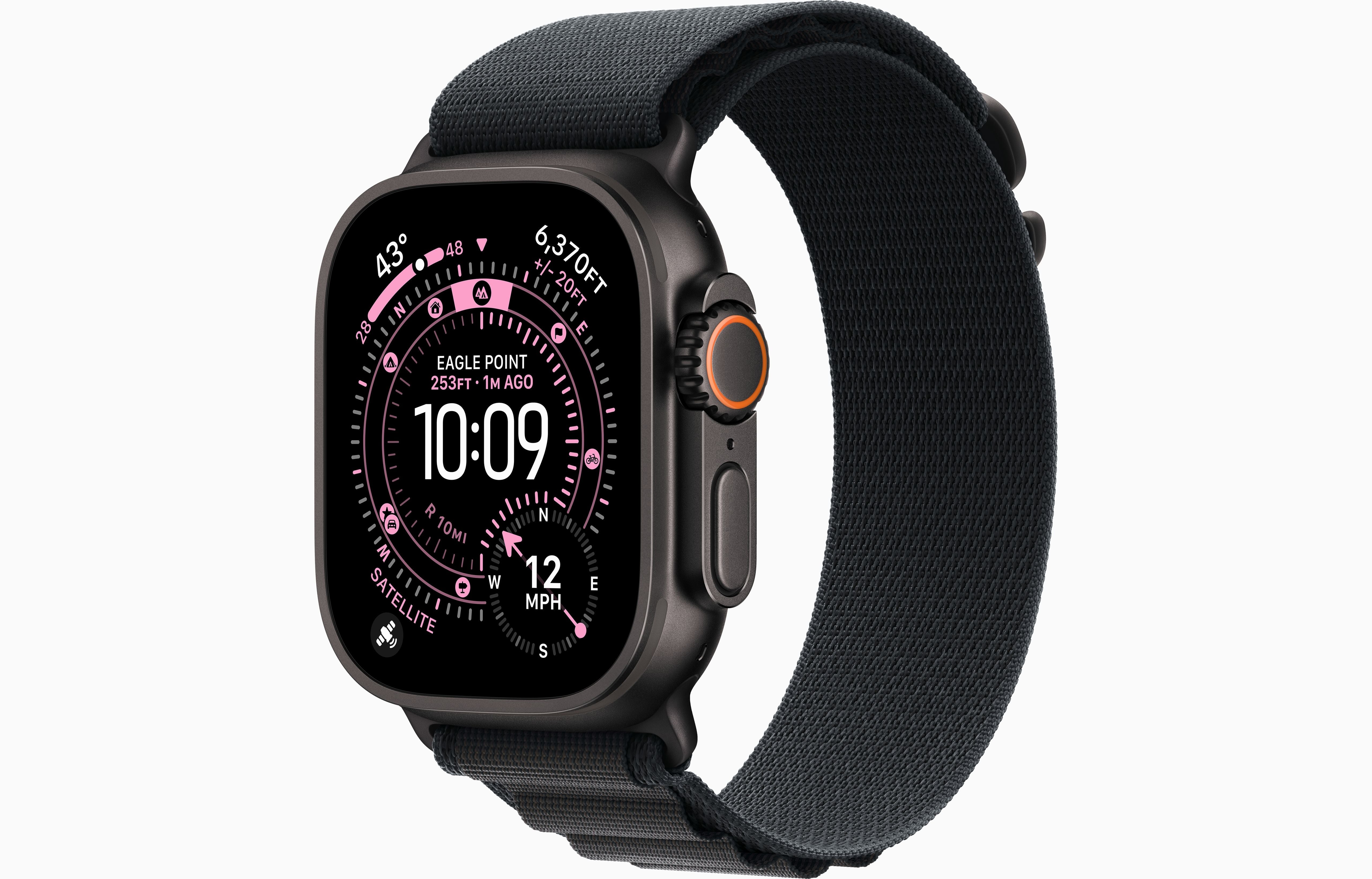 ساعة Apple Watch Ultra 3 (GPS، خلوي) حلقة جبال الألب من التيتانيوم - 49 مم