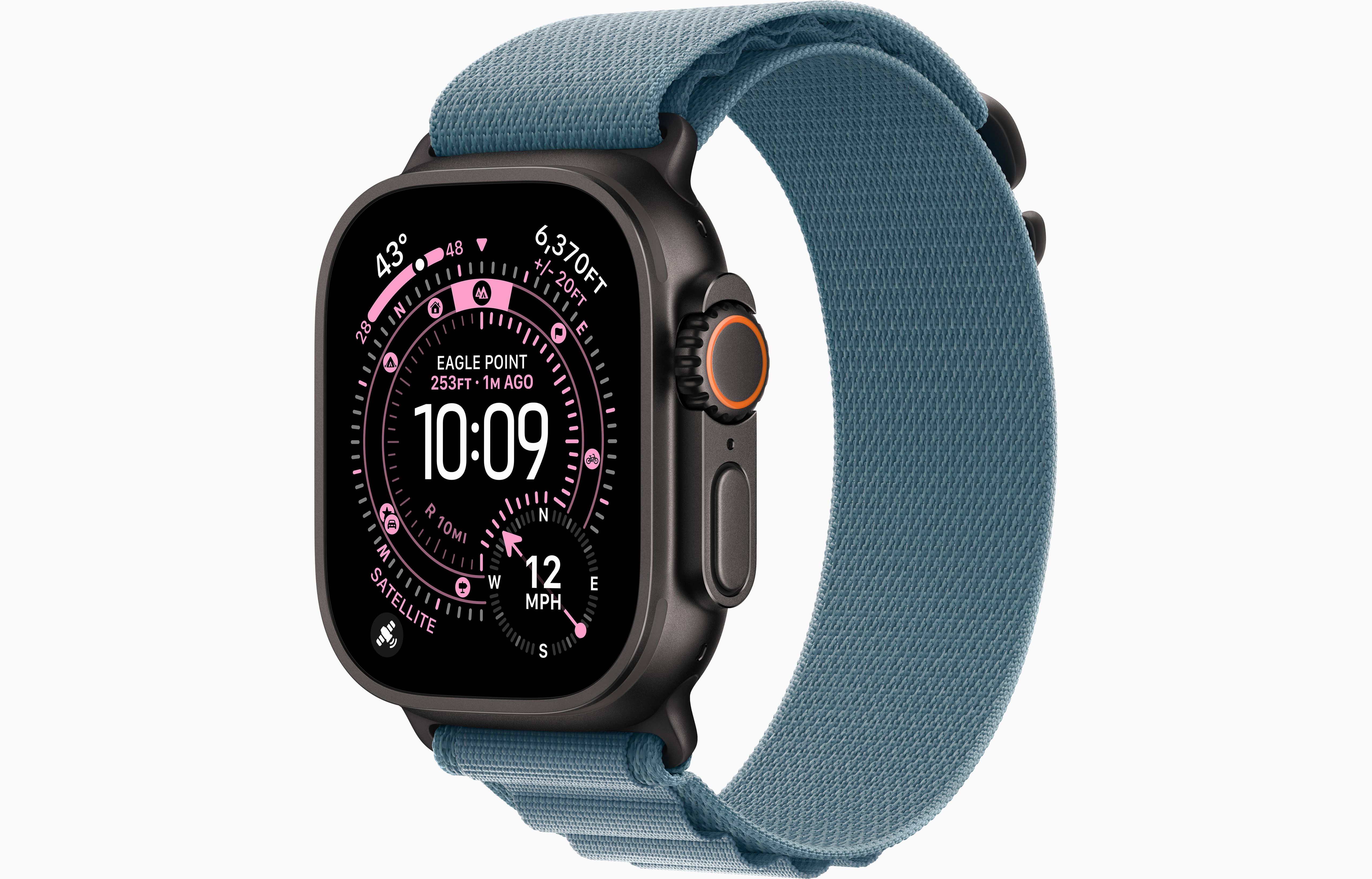 ساعة Apple Watch Ultra 3 (GPS، خلوي) حلقة جبال الألب من التيتانيوم - 49 مم