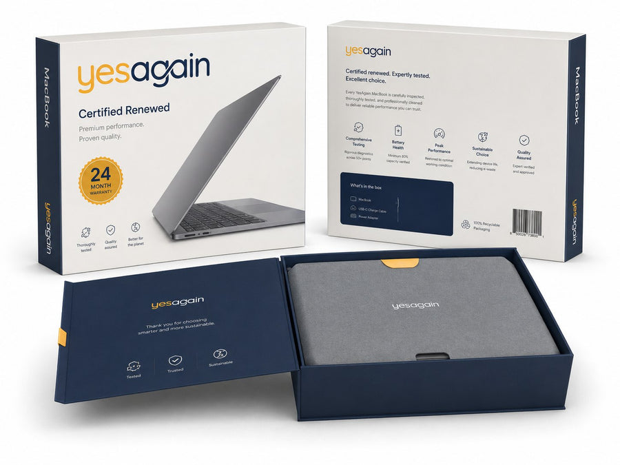 YesAgain Certified Renewed MacBook packaging