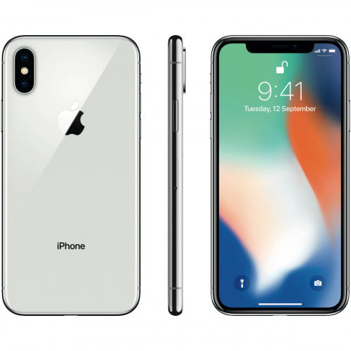 iPhone X Silver (Renewed)