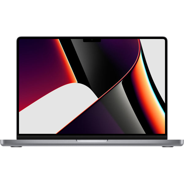 MacBook Pro مقاس 14 بوصة 2021 بمعالج Apple M1 Pro ووحدة معالجة مركزية ثمانية النوى بتردد 3.2 جيجاهرتز ووحدة معالجة رسوميات رباعية عشرة النوى، لون رمادي فلكي